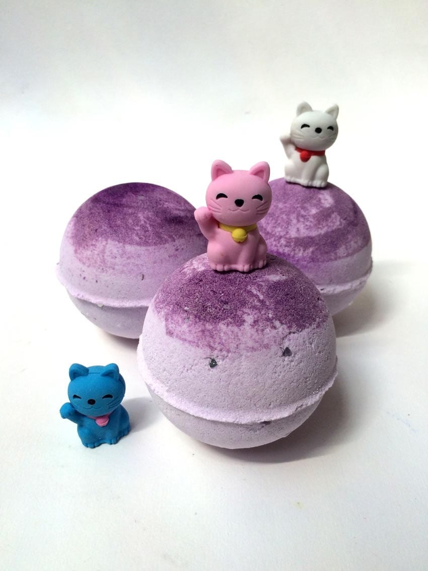 Bath bomb with a toy natural bath products handmade gift