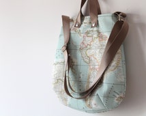 Popular items for world map fabric on Etsy