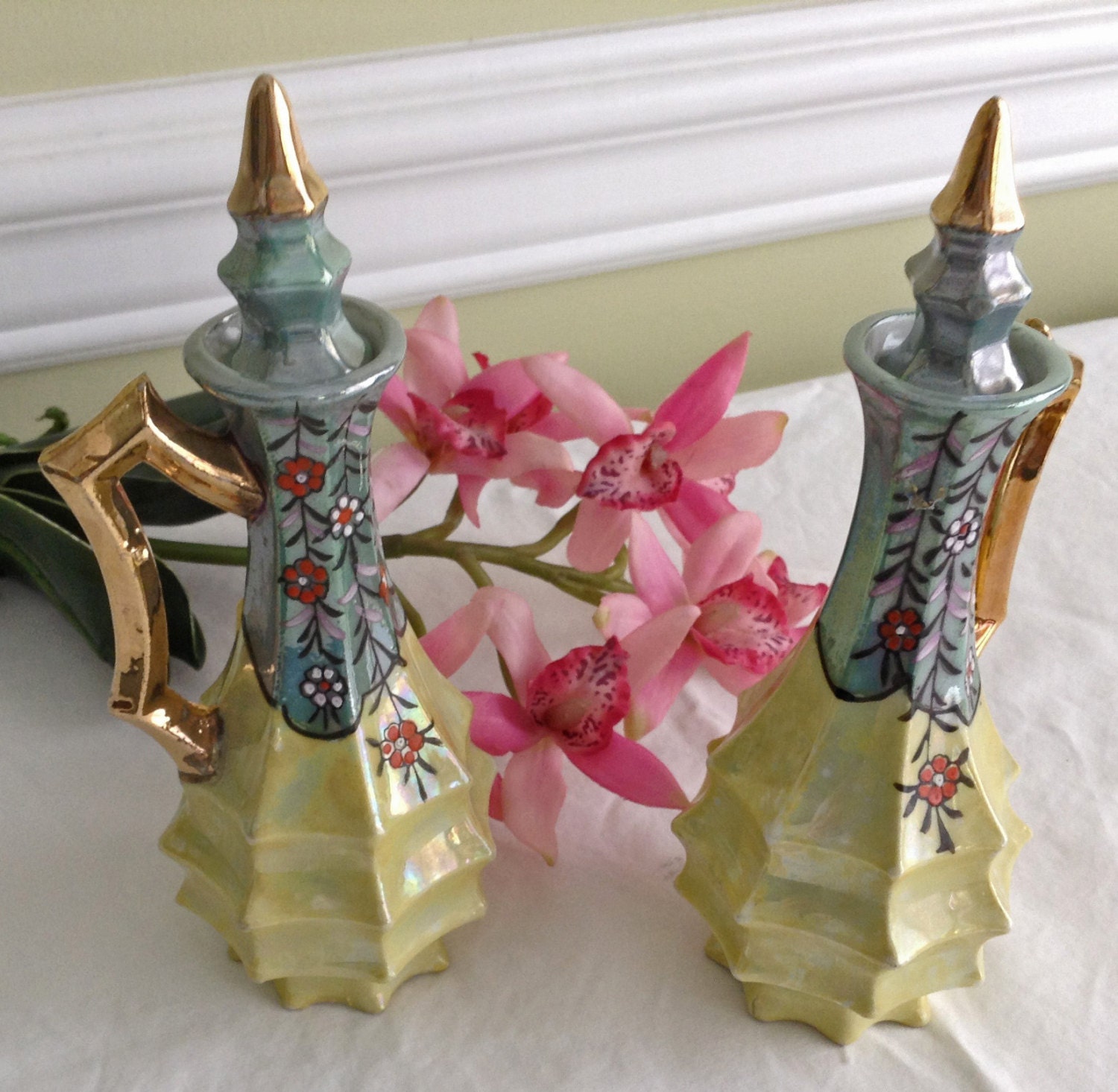 Cruet Set from Japan, Lusterware Cruet Set, Mint condition, Japanese