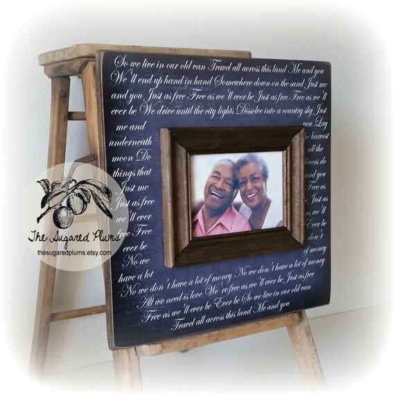 First Dance Lyrics Song Wedding Frame 5th Anniversary