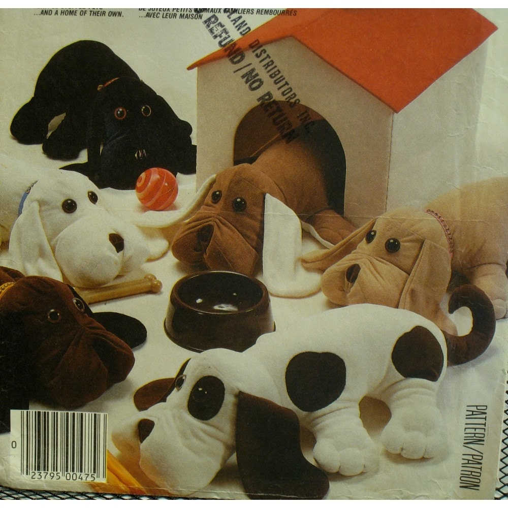 dog pattern stuffed animal