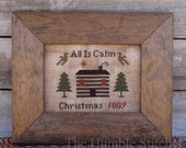 All Is Calm...Primitive Cross Stitch Pattern By The Humble Stitcher