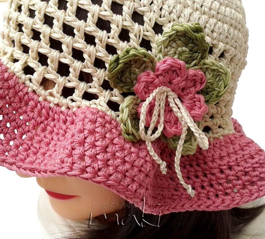 Crochet pattern Lea summer hat Toddler child and adult