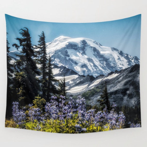 Tapestry Mountain Wall Hanging Nature Tapestry Mt.