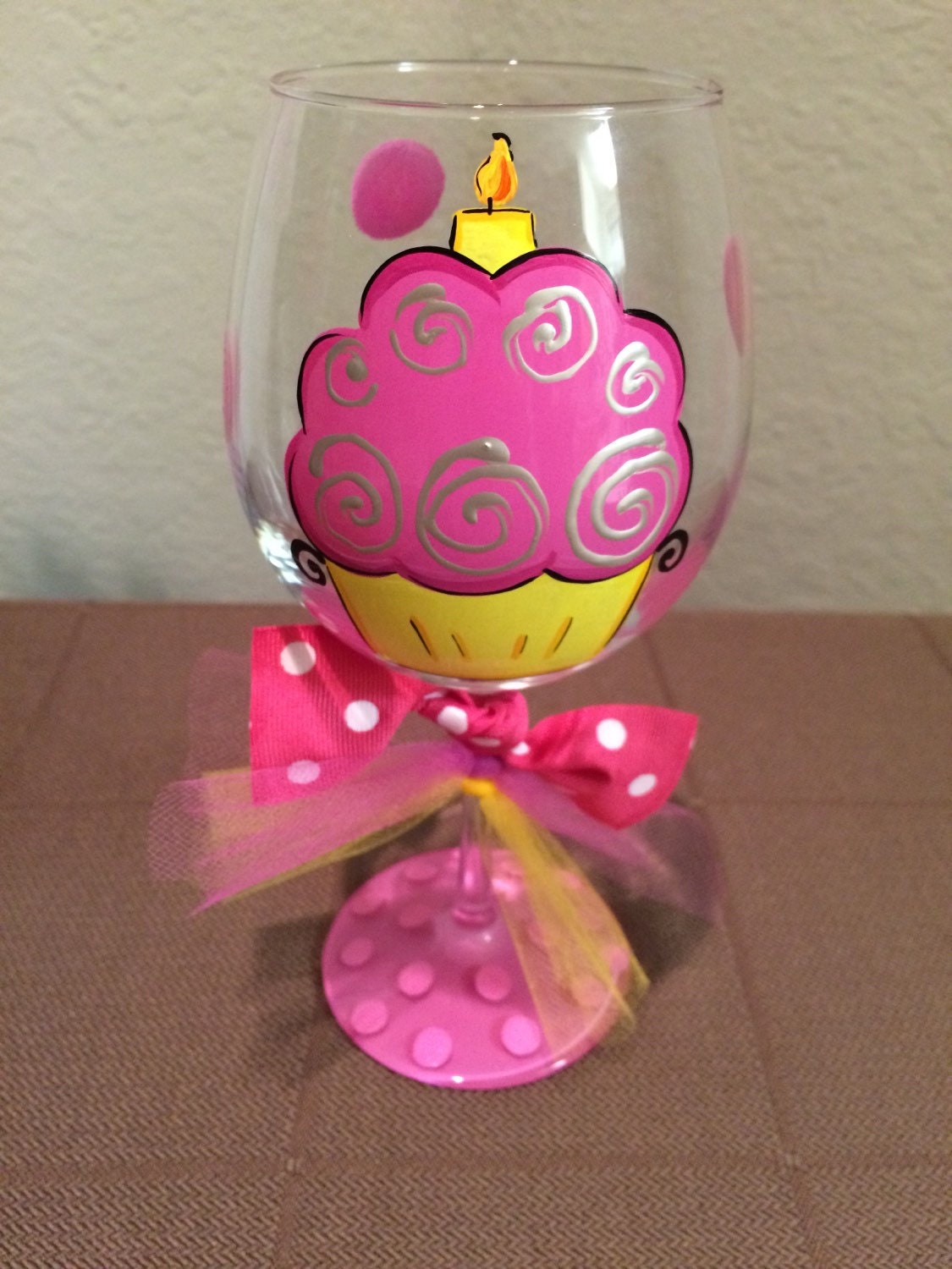 Cupcake Wine Glass