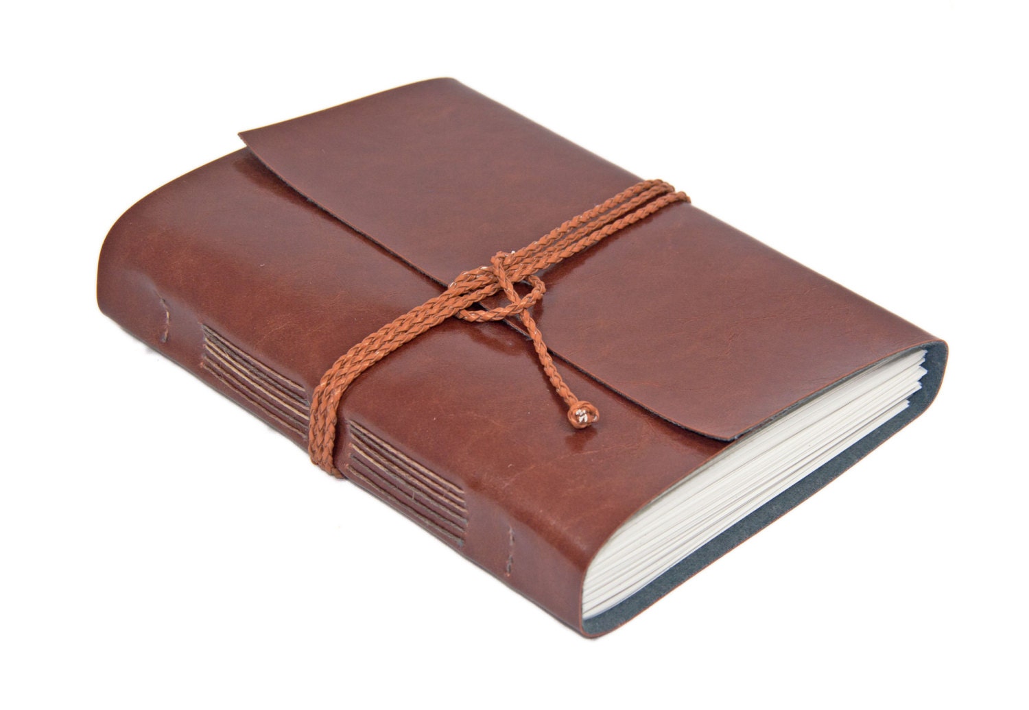 Large Faux Leather Vegan Journal Choice of 7 Colors Lined