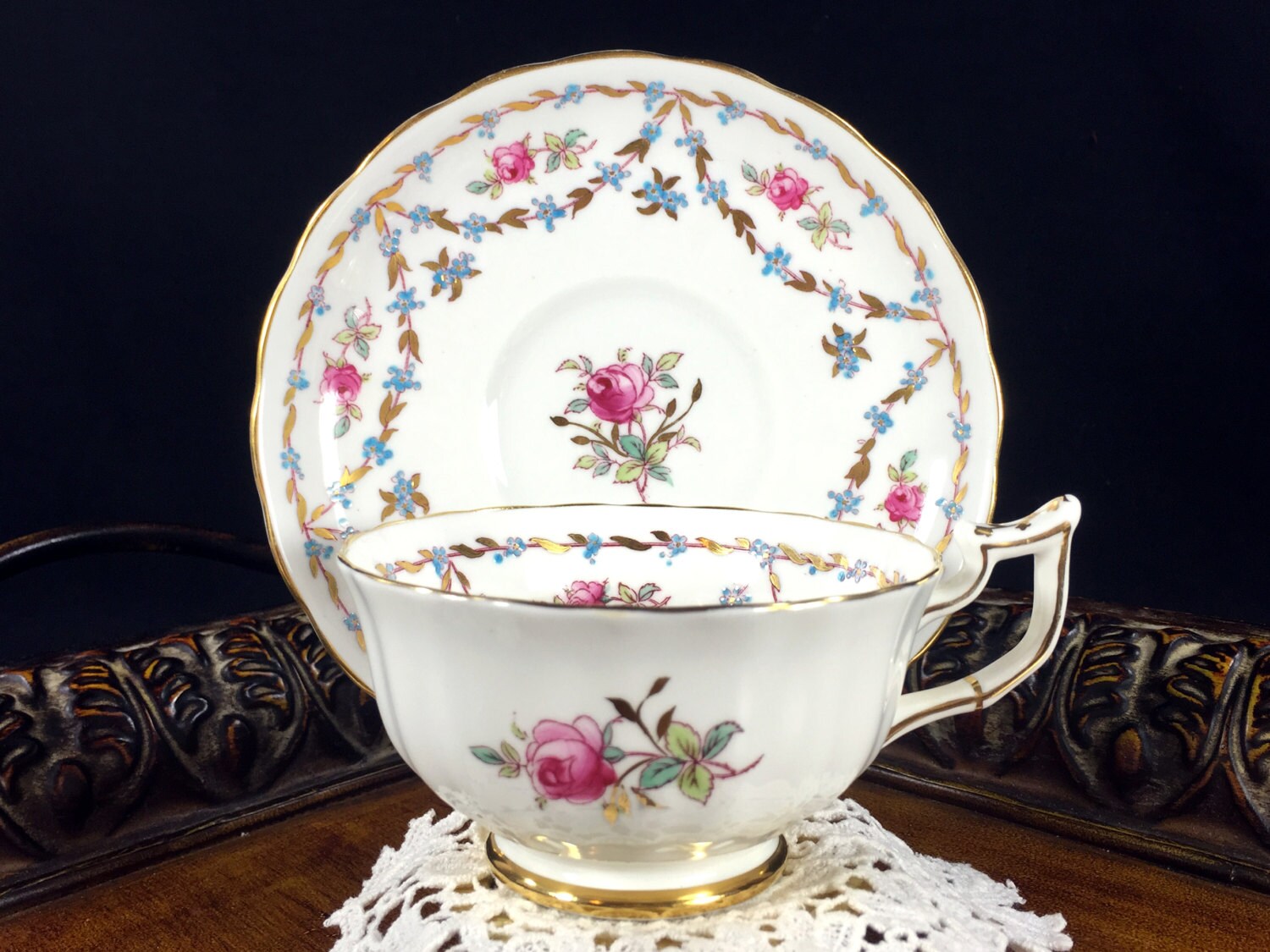 Royal Chelsea Bone China Teacup Vintage Tea by TheVintageTeacup