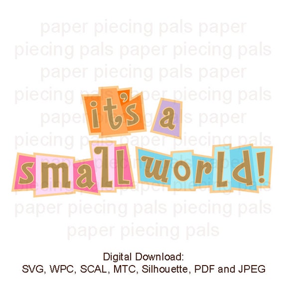 Download Disney It's a small world title SVG cutting by ...