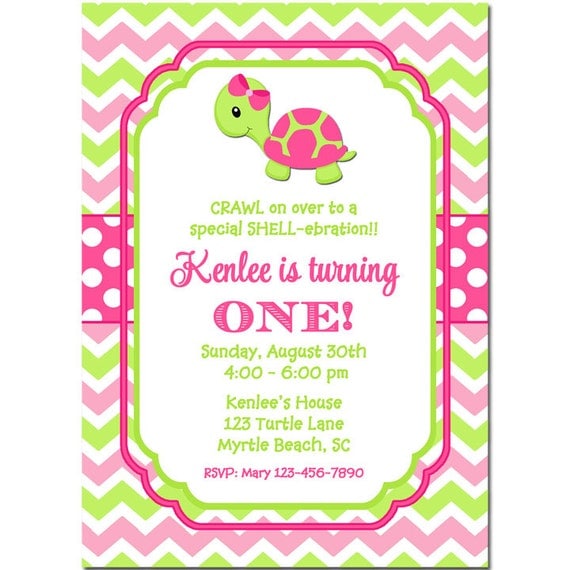 Free Printable Turtle Baby Shower Invitations 4
