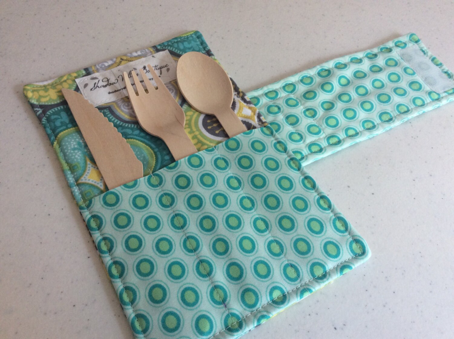 Picnic Utensil Roll Camping Cutlery Roll Reusable Cutlery