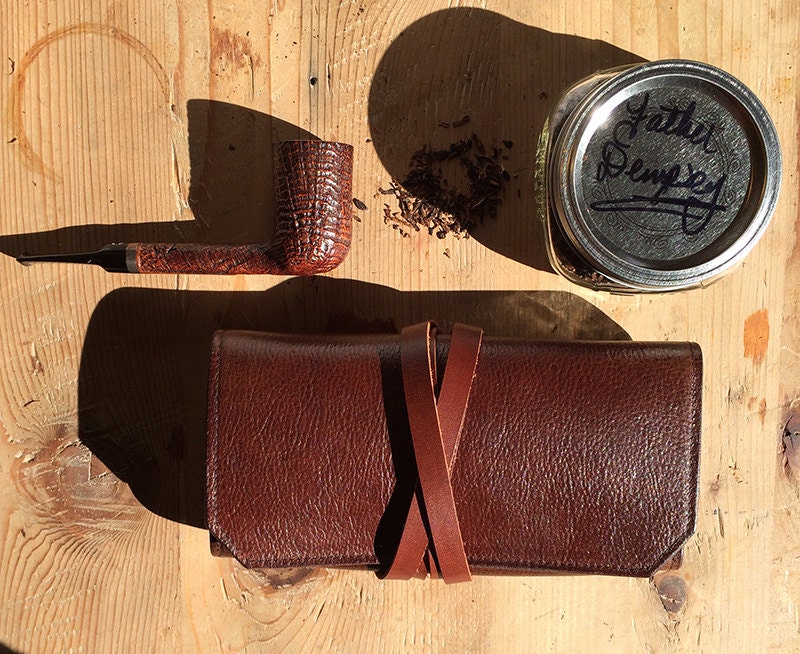 Pipe & Tobacco Pouch The Signature by SorringowlandSons on Etsy