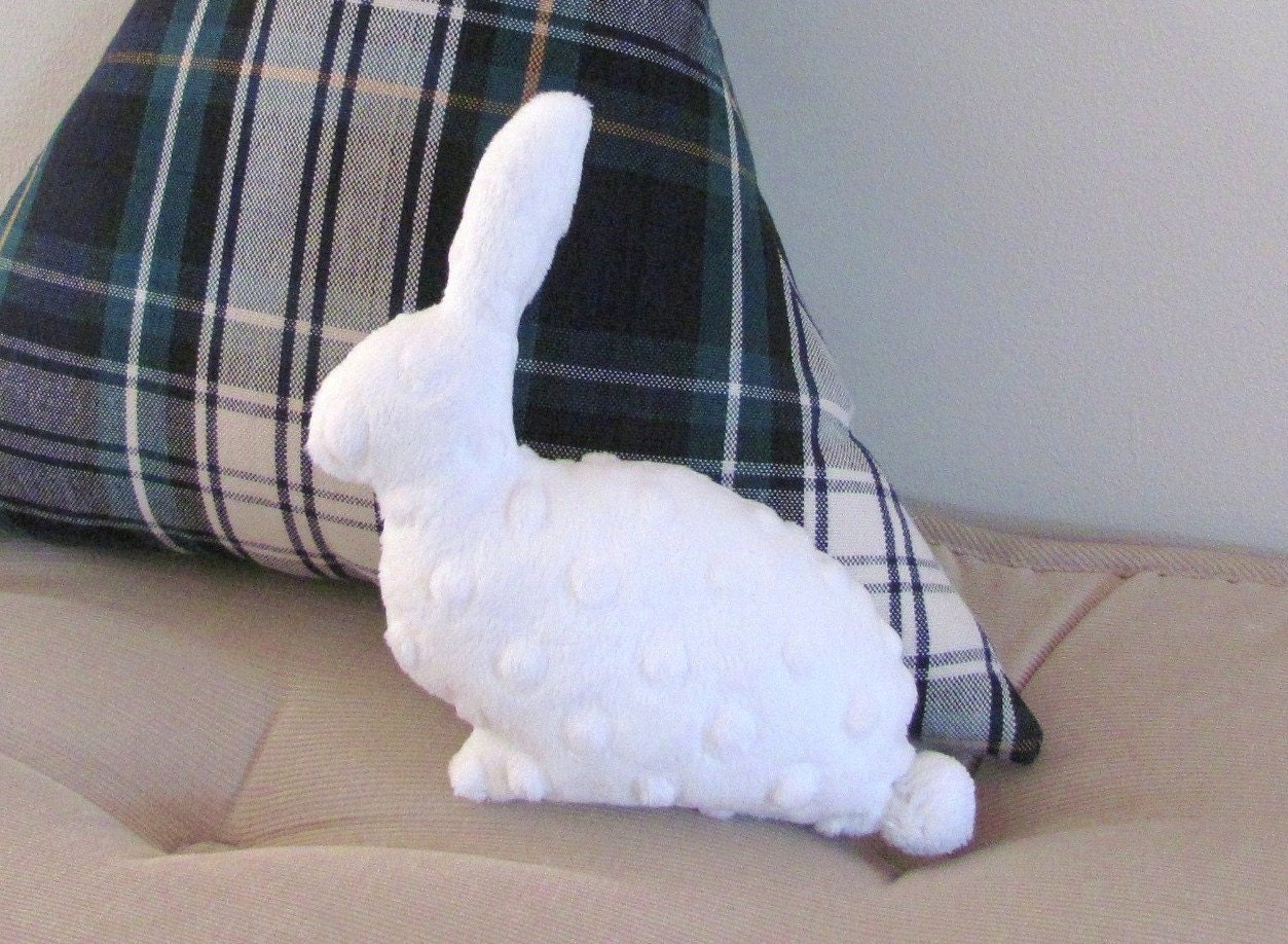 white bunny pillow