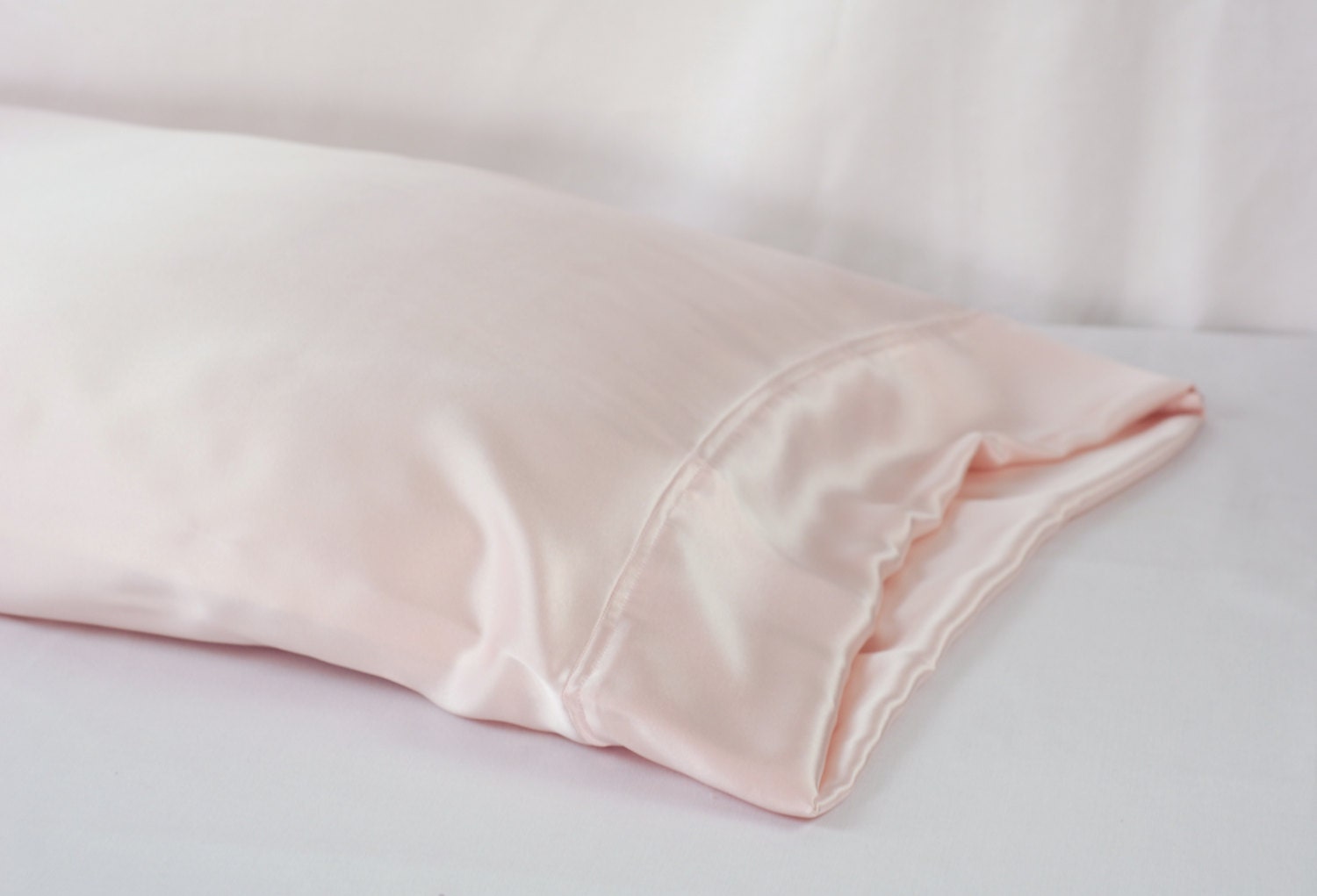 100 PURE Silk Pillowcase Light Pink Charmeuse Standard or