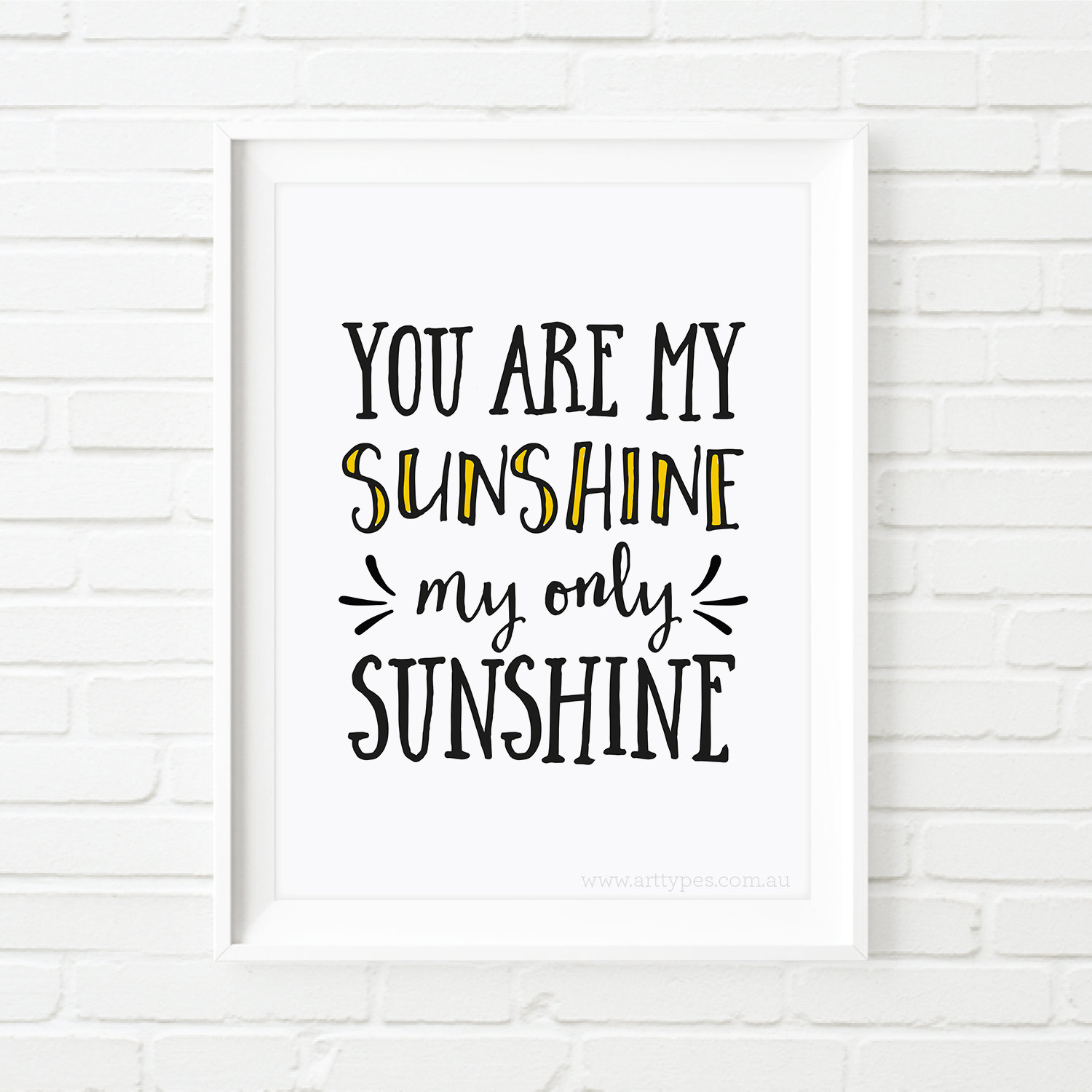 printable you are my sunshine wall art