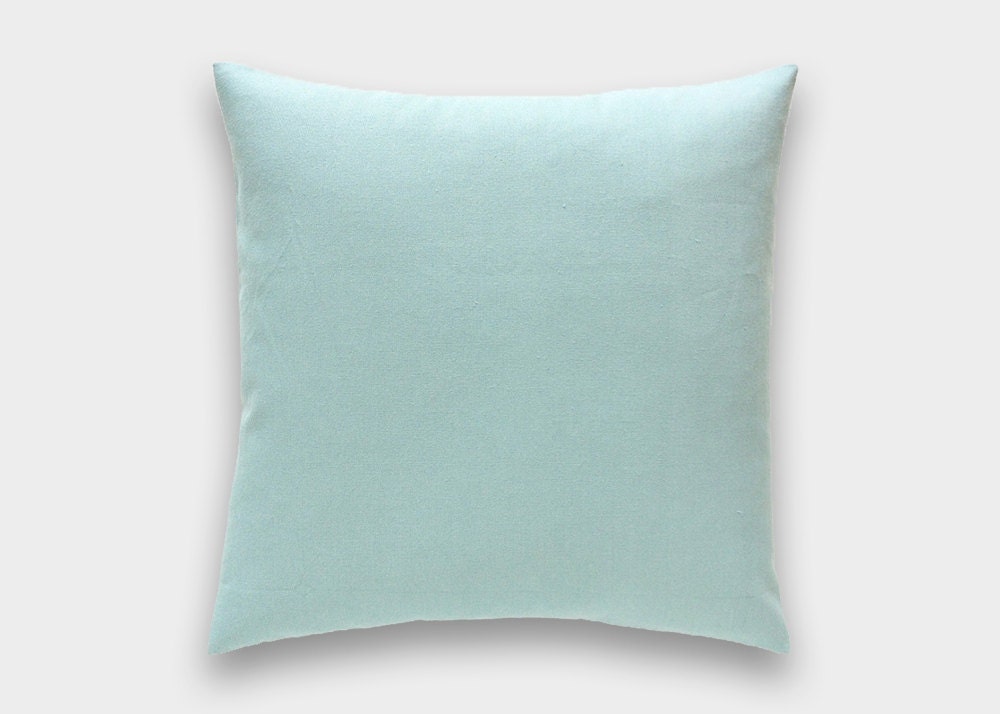 Solid Village Blue Decorative Pillow Cover. All Sizes. Throw