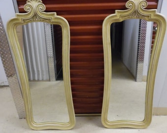 MIRROR MIRROR! / Pair Of Super Tall French Provincial Mirrors / Over 4 Feet Tall / Paris Apt / Perfect To Paint