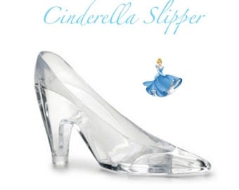 Cinderella Glass Slipper 6” One (1) Large Acrylic Slipper / Cake Topper / Party Favors
