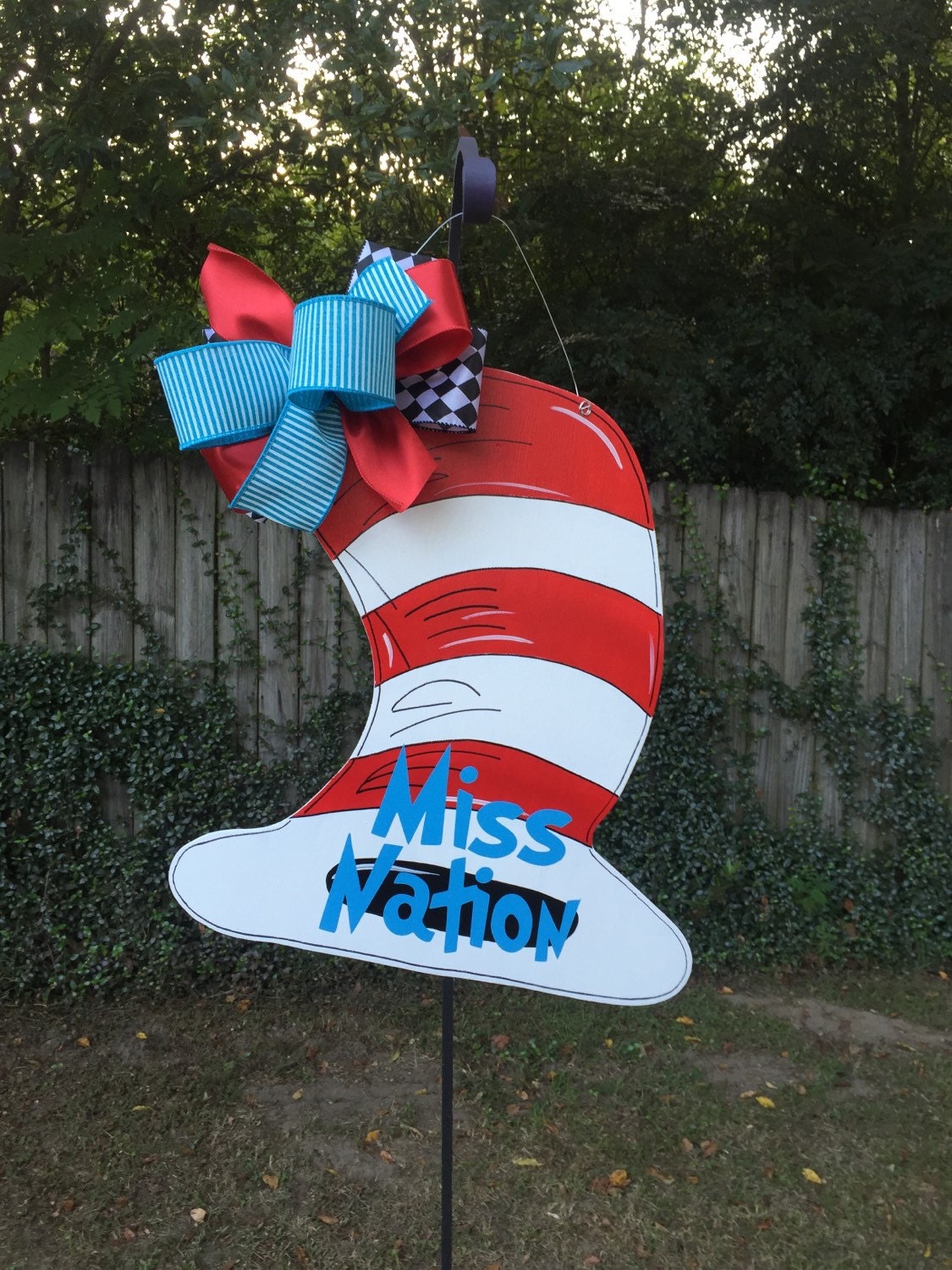 Cat in the Hat Door Hanger Dr. Seuss Door Hanger Child's
