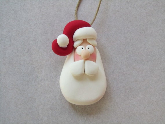 Polymer Clay Santa Ornament