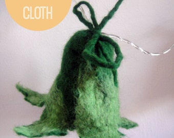 Felted Pixie Bell Fairy String Lights Indoor Garland