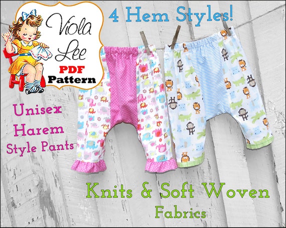 baby  Pant pattern Harem Kids harem Pattern. girl pdf Pattern. pants Girl  Sewing  Toddler Pants Unisex