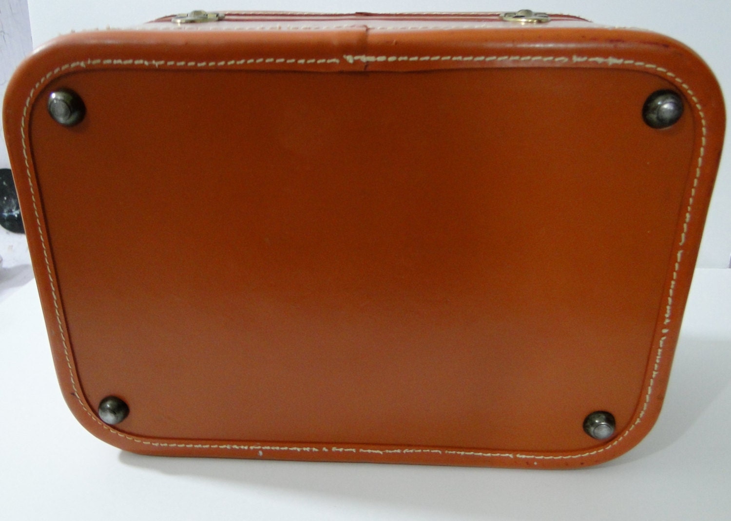 1940s Leather Luggage Train Case by Warren // Photo Prop