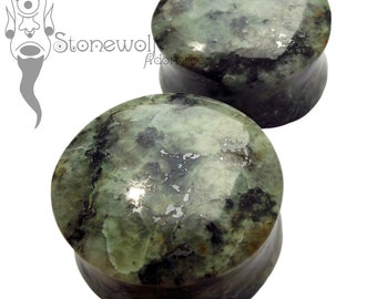 Zoisite Stone Plugs for Stretched Ears Piercings Handmade in UK