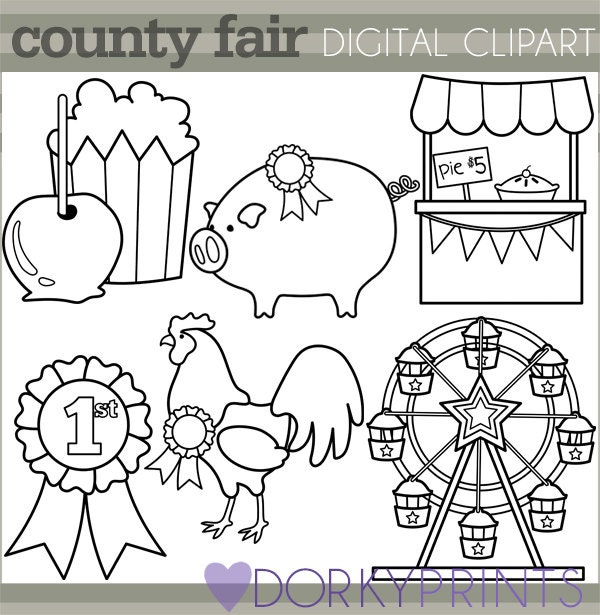 County Fair Clipart Personal and Limited Commercial by DorkyPrints