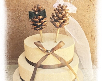 Pine Cone Wedding Cake Topper Pine Cone Wedding Cake Topper