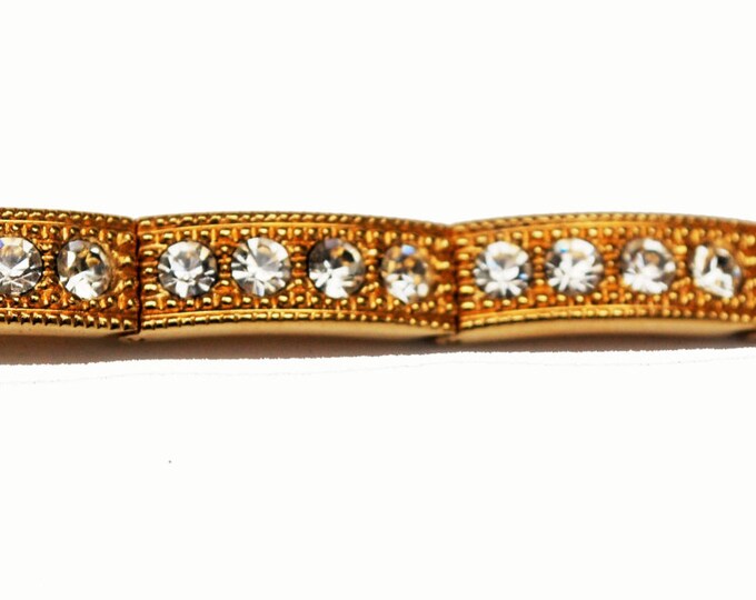 Rhinestone Link Bracelet - gold link bangle -Tennis bracelet