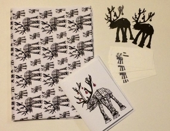 Star Wars ATAT Reindeer Wrapping Paper