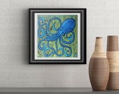 Sunshine Octopus Signed Art Print of Signature Original By Rafi Perez
