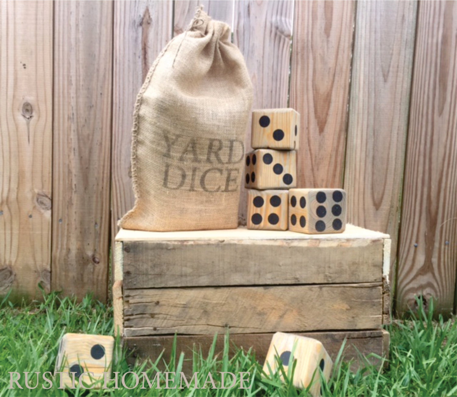 Giant Dice Yard Dice by RusticHomemade on Etsy