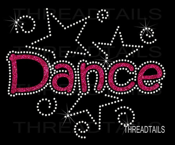 Dance T-shirt. Glitter and Rhinestone shirt. Gift idea