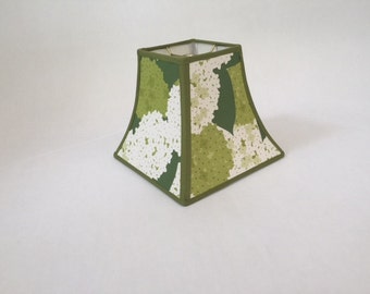 Handmade Paper Lamp Shade - Green Lamp Shades - Floral Lamp Shades - Designer Lamp Shades - Paper Lamp Shades