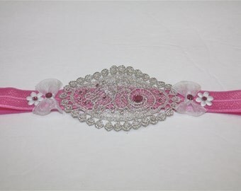 Crystal Flower Baby's Breath Tutu Headband main image 1