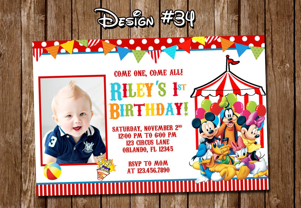 Mickey Mouse Carnival Invitations 6