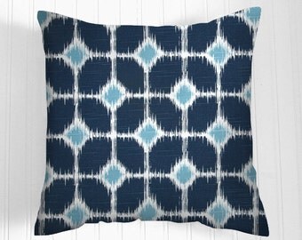 Blue Throw Pillows Navy Blue Pillow Covers Decorative Pillows Dark Blue Chevron Throw Pillow Covers .ALL SIZES. Lumbar Euro Shams Home Decor