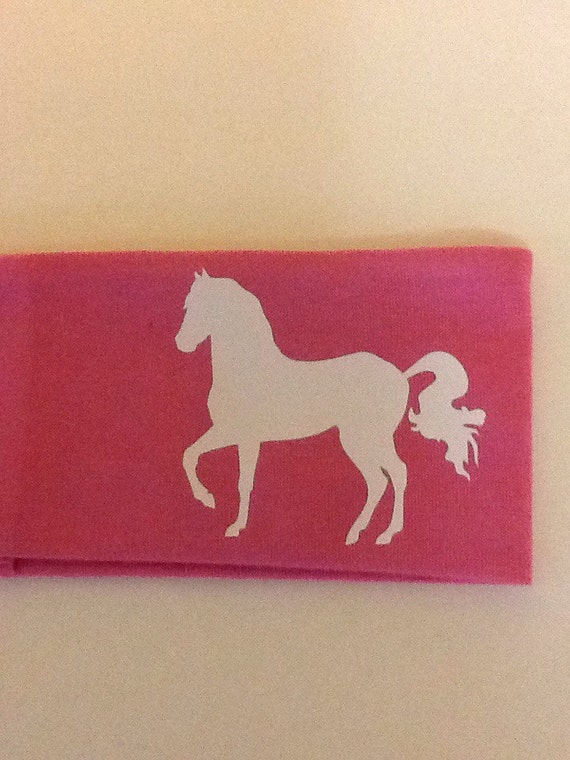 Personalized 3 Wide headband horse
