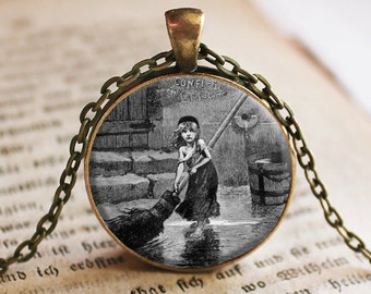 Les Miserables Cosette Pendant/Necklace Jewelry, Les Mis Necklace Jewelry, Les Miserables Jewelry Pendant, Movie Jewelry