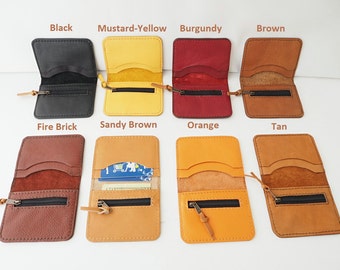 Women Wallet Womens Small Wallet Minimalist Women YKK zippered Wallet Personalized Genuine Leather wallet women wallet leather wallet brown