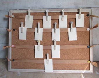 Seating Chart Corkboard Rustic Wedding Seating Photo Display Board