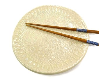 Antique White Plate, Ivory Plate, Wedding White Lace Dish, Ivory Decor, White Dinner Plate, White Wedding Decor, Modern Minimal Decor