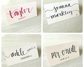 Handwritten Custom Calligraphy Placecards