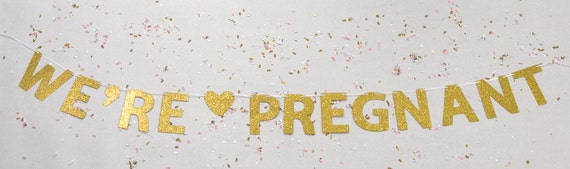 We're Pregnant Glitter Banner : Pregnancy by Glambanners on Etsy