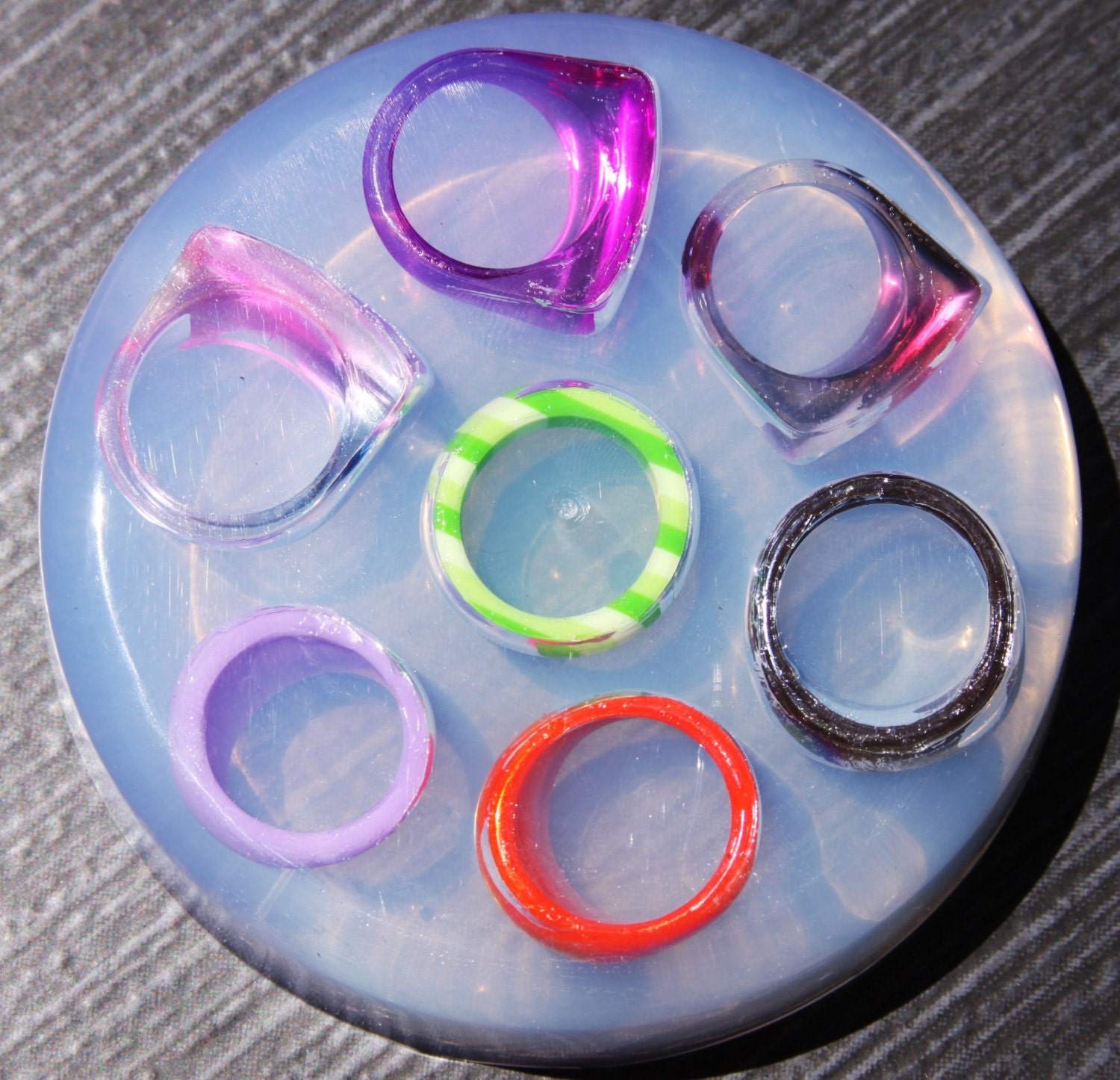 epoxy resin rings personalized silicone molds for rings 7pc ring size 6