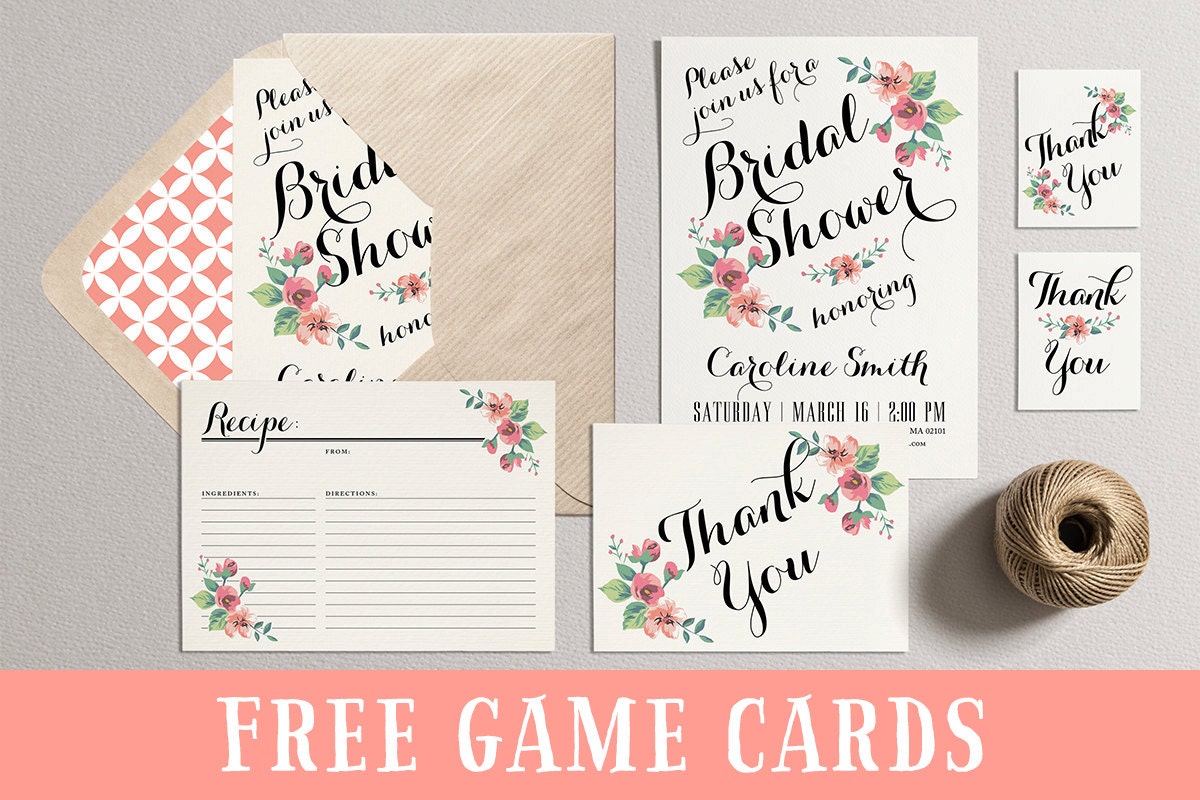 Bridal Shower Invitation Printable Bridal Shower Invites DIY