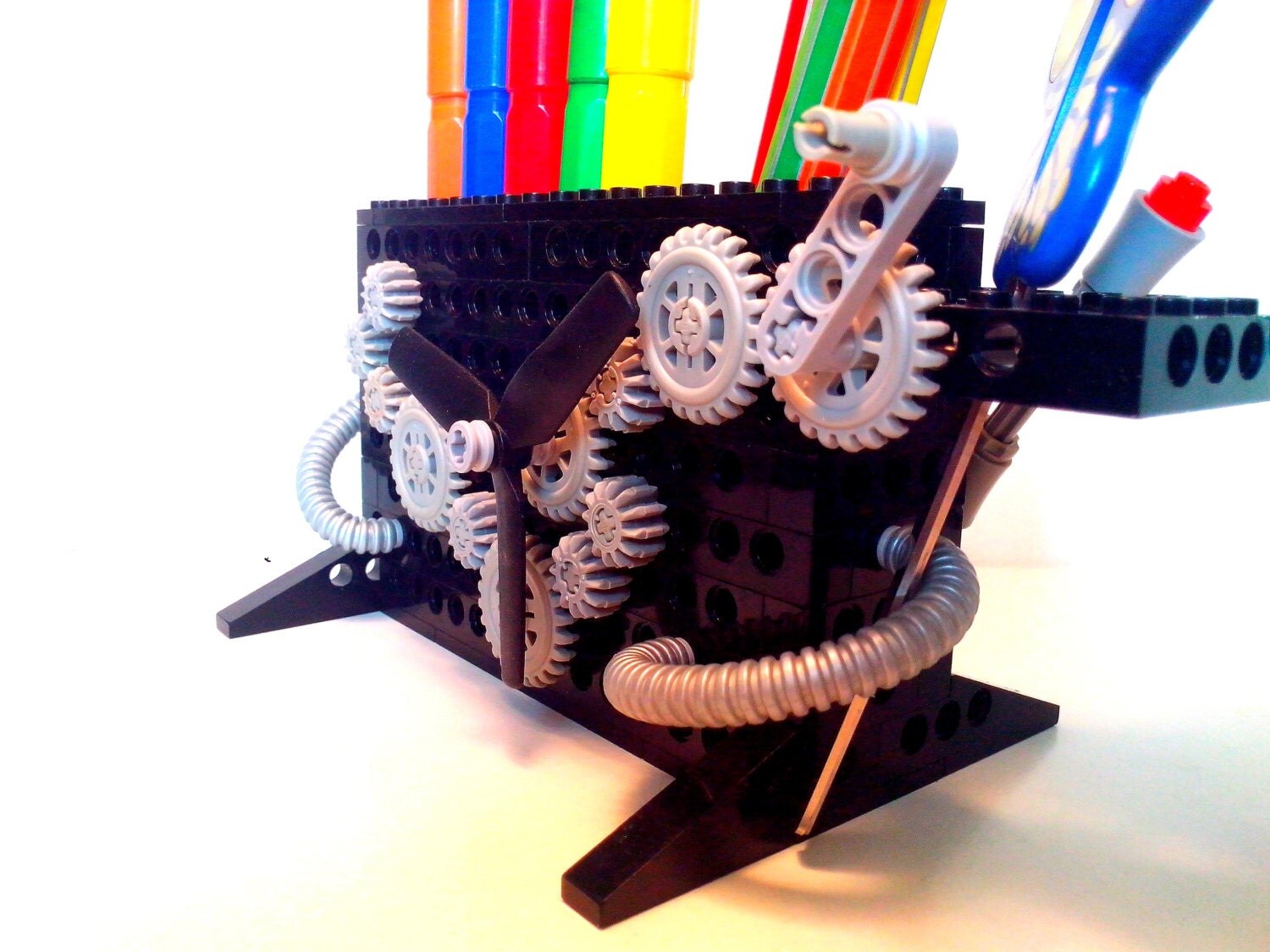 Lego Pencil Holder Metropolis by lozebrazitto on Etsy