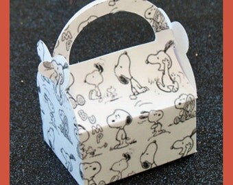 snoopy birthday favor box, snoopy boys favor box ,snoopy shower favor box, snoopy girls favor box, snoopy baby shower box