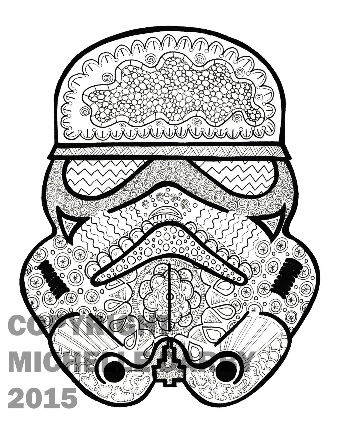 Zen Stormtrooper Colouring Page